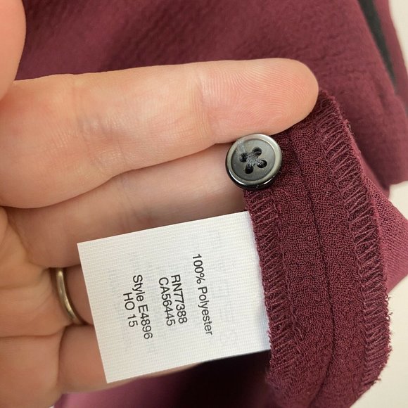 NWT Madewell Crepe Canal Tank Top Maroon - Picture 5 of 6